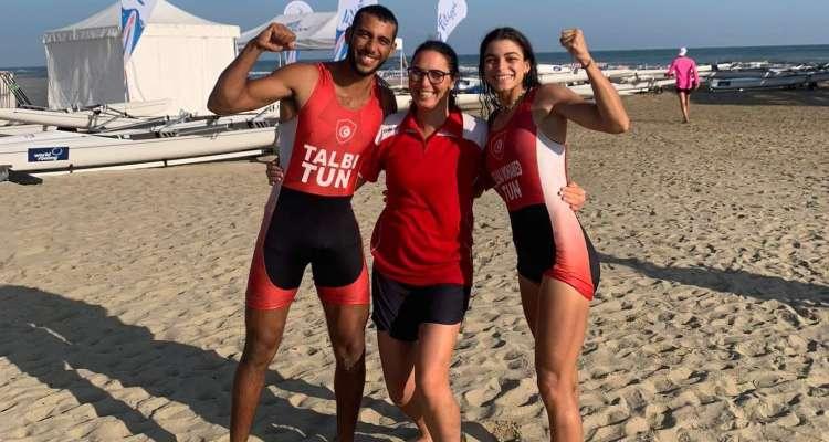 Aviron de plage : Hela Belhaj et Ahmed Talbi médaillés de bronze au Championnat du monde