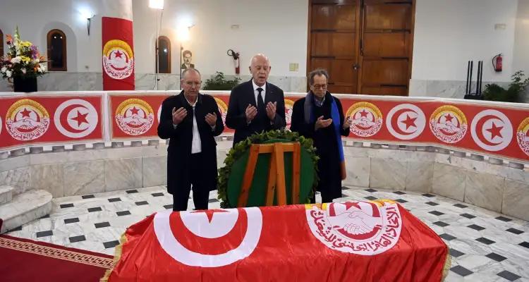 Tunisie : commémoration du 72e anniversaire de l’assassinat de Farhat Hached (photos)