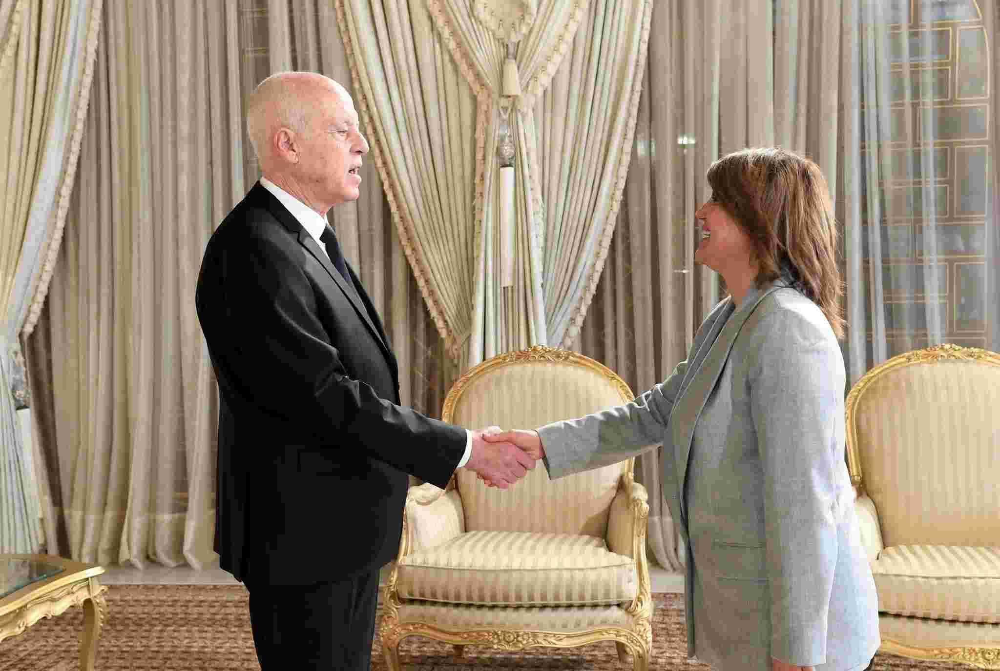 خلال لقائه بوزيرة خارجية ليبيا.. سعيّد يؤكّد على تجاوز بعض الإشكاليات المفتعلة التي تهدف إلى التشويش على علاقات الأخوة بين البلدين