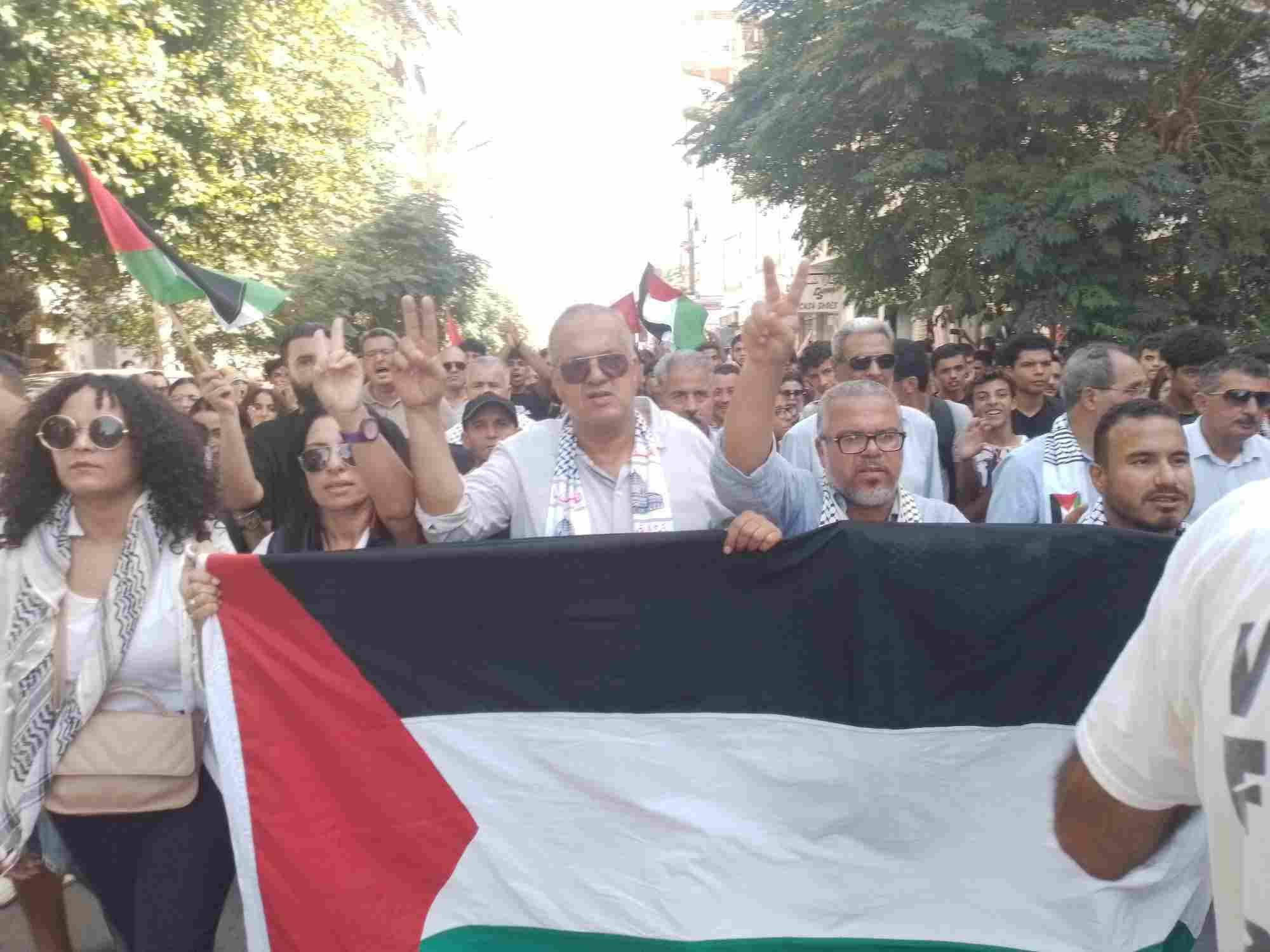 نابل: مسيرة مُناصرة للشعب الفلسطيني (فيديو+صور)