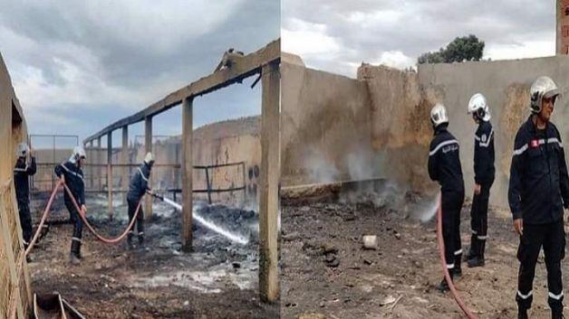 الكاف: احتراق ألفي “بالة من التبن” في حريق بمخزن