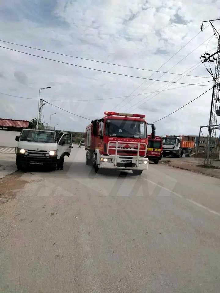 نابل: عملية بيضاء للإدارة الجهوية للحماية المدنية بالطريق الجهوية رقم 43 (صور)