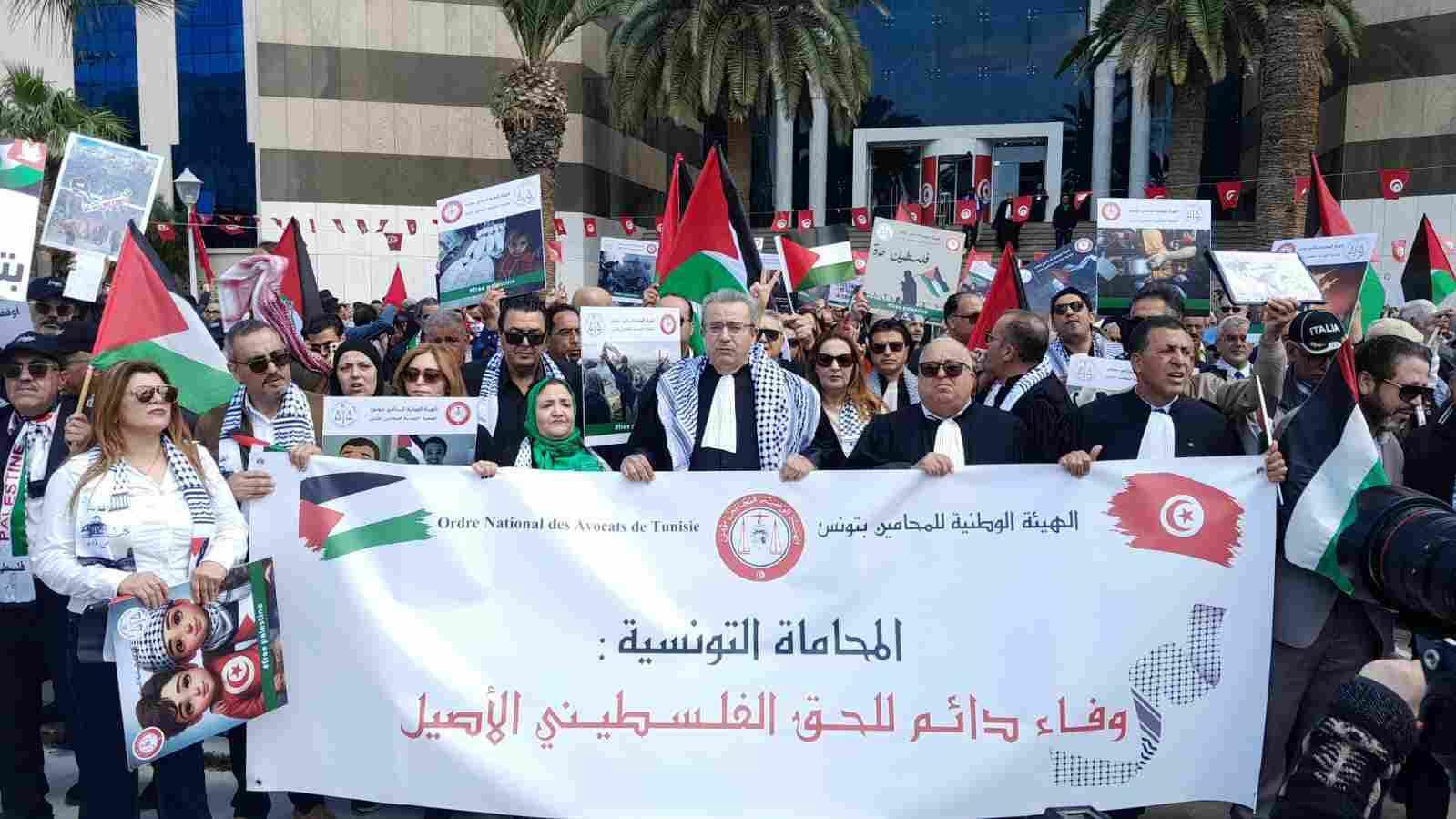 المحاماة التُونسية تنتفض نُصرة للقضية الفلسطينية