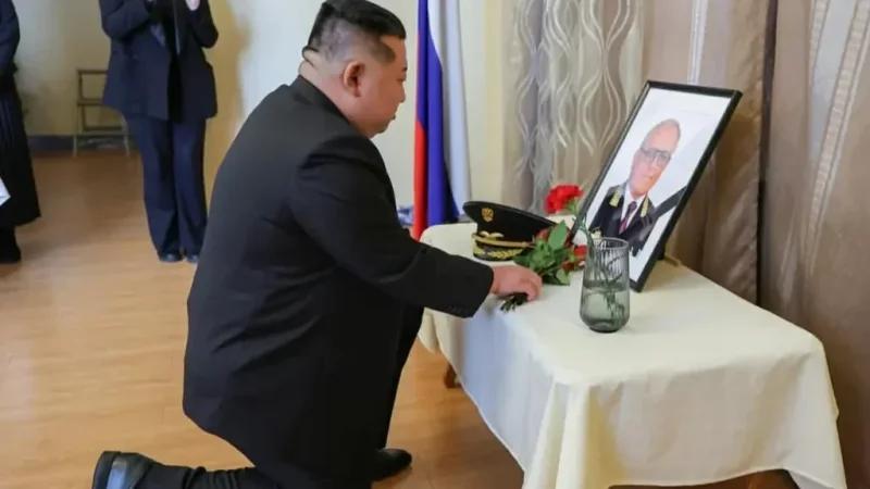 زعيم كوريا الشمالية يزور مقر السفارة الروسية لتقديم التعازي