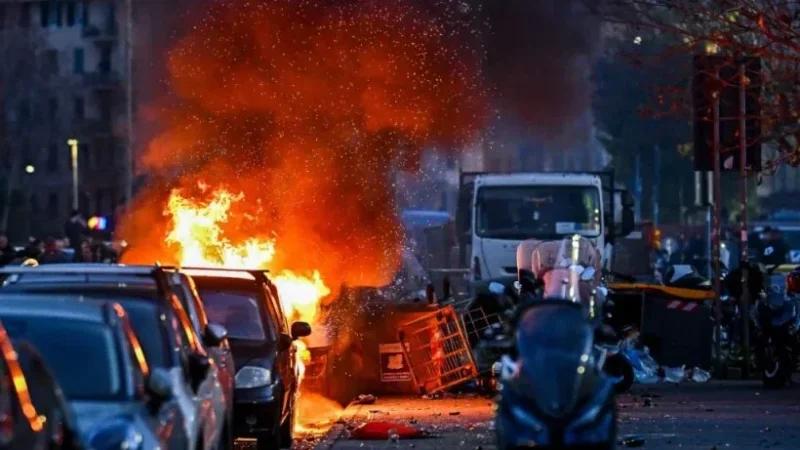 اشتباكات عنيفة بين مُشجعي جنوة وإنتر ميلان خارج الملعب والشرطة تتدخّل