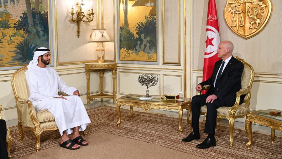Tunisia-President Saied meets Sheikh Shakhbout bin Nahyan Al Nahyan