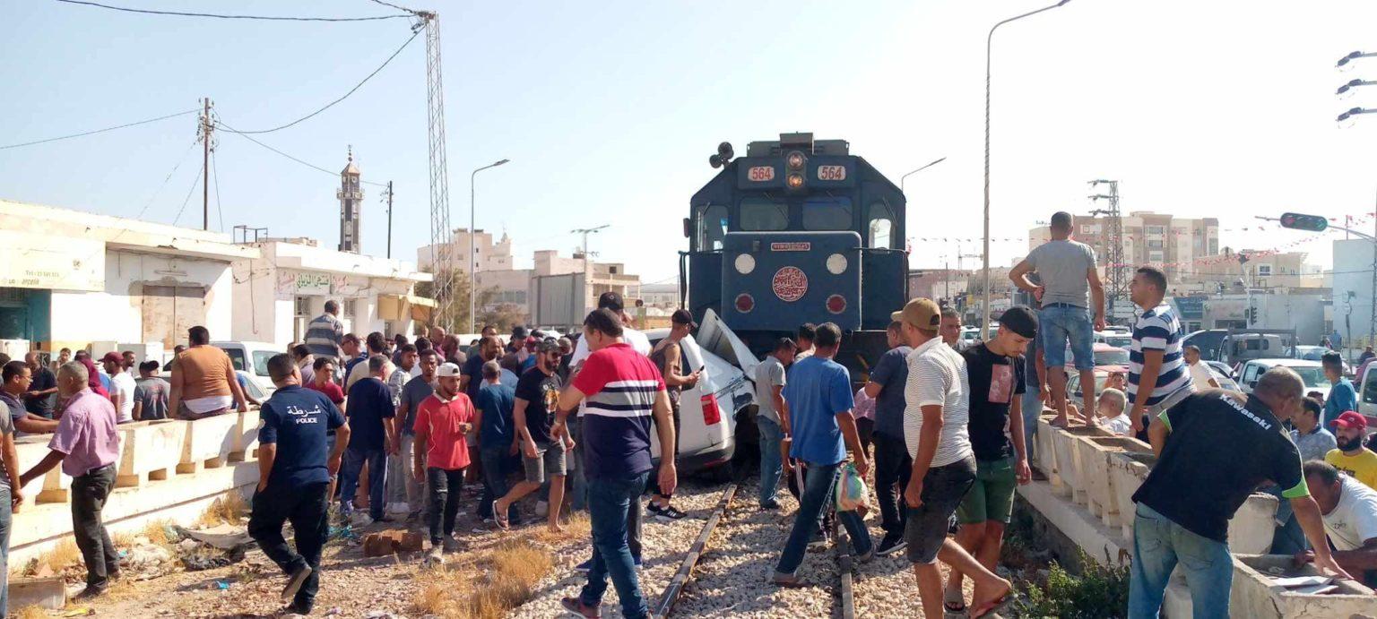 Tunisia-Sfax: Violent collision between a train and a car (Photos)