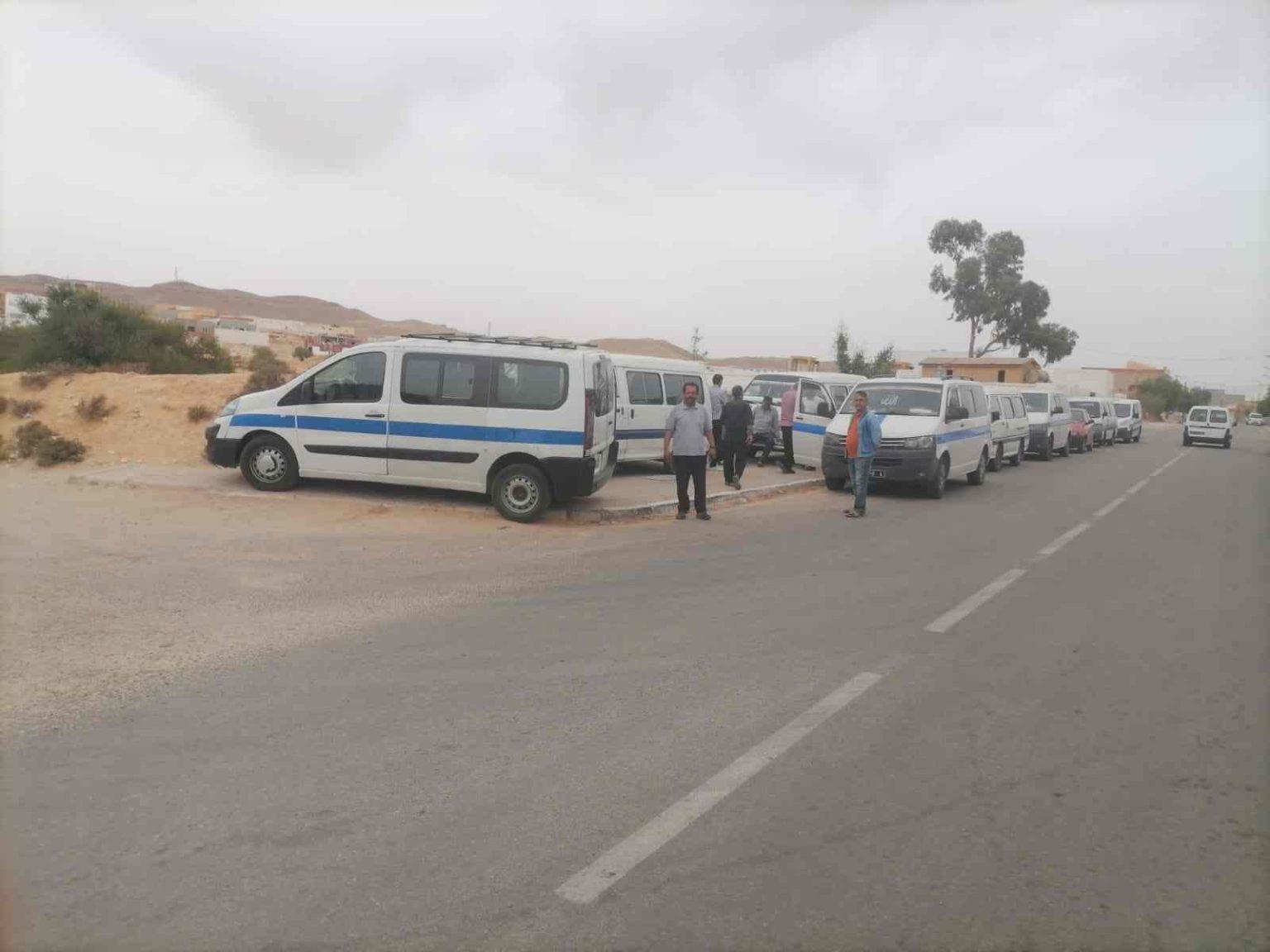 Tunisia-Medenine: Rental drivers protest
