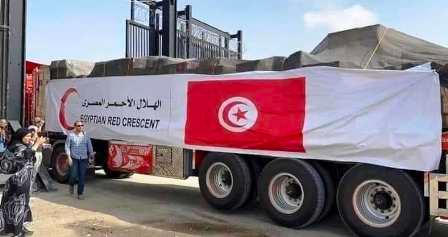 Tunisia – The first batch of Tunisian aid crosses Rafah crossing