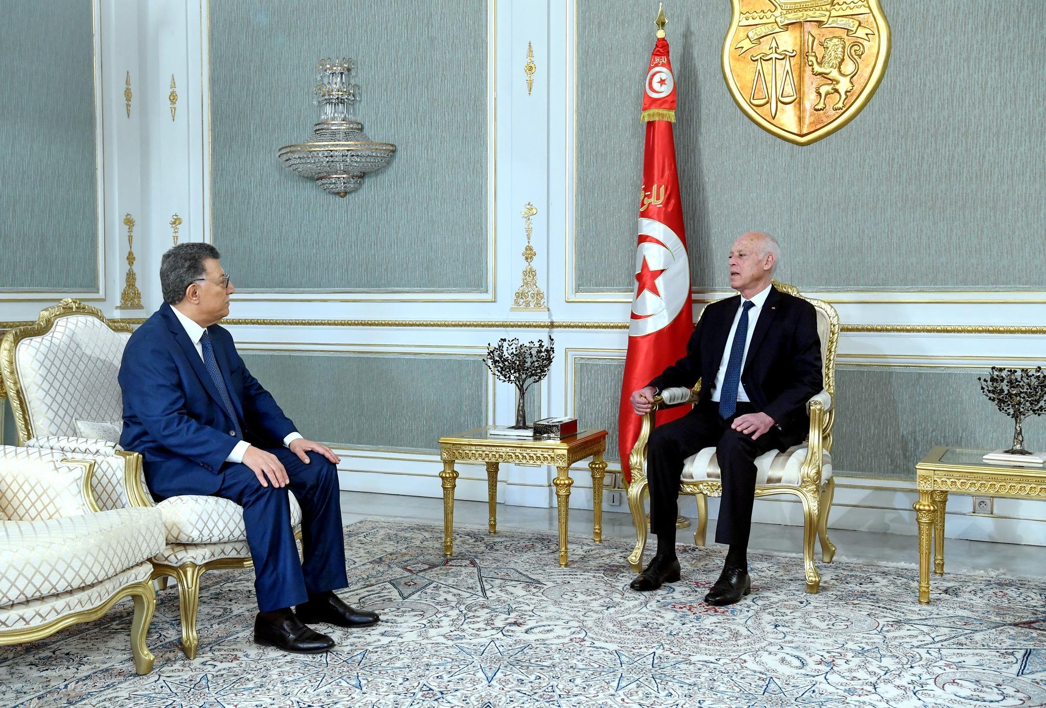 Kais Saied s’entretient avec Brahim Bouderbala